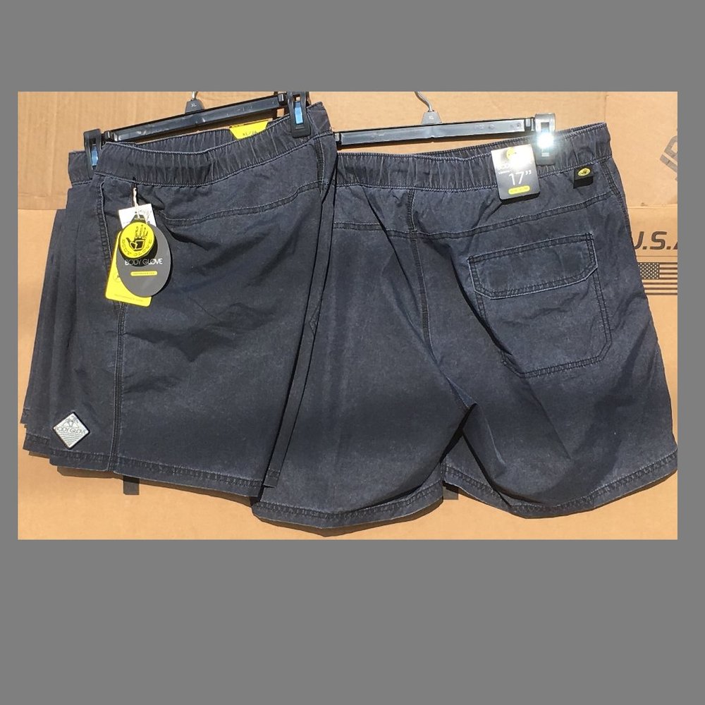 Body Glove Swim Trunk 36 XL 17" StoneWashed Grey